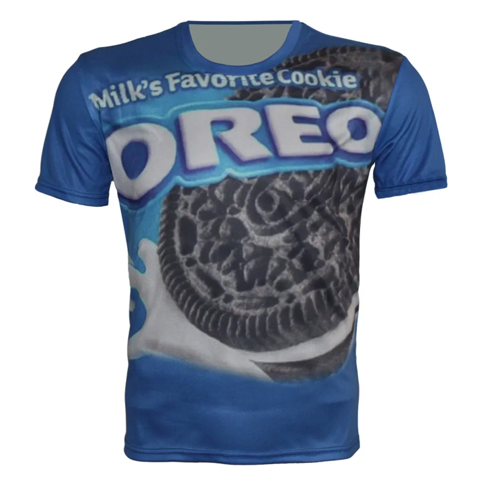 Ragazzi Ragazze Oreo Nutella Hamburger Pizza Cetriolo Zucchero Stampa Moda T-Shirt Bambini 3D T Shirt Bambini 4-13Y Compleanno Tee Magliette