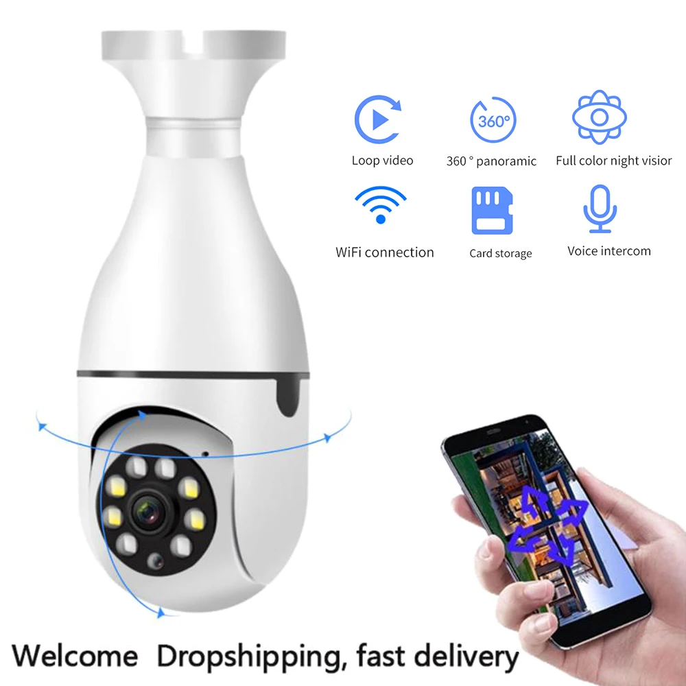 Videocamere Di Sorveglianza Esterna Wireless 360 Graus Con Wifi 1080P Hd Mini Camera Sensor Night Vision Camcorder Smart Home
