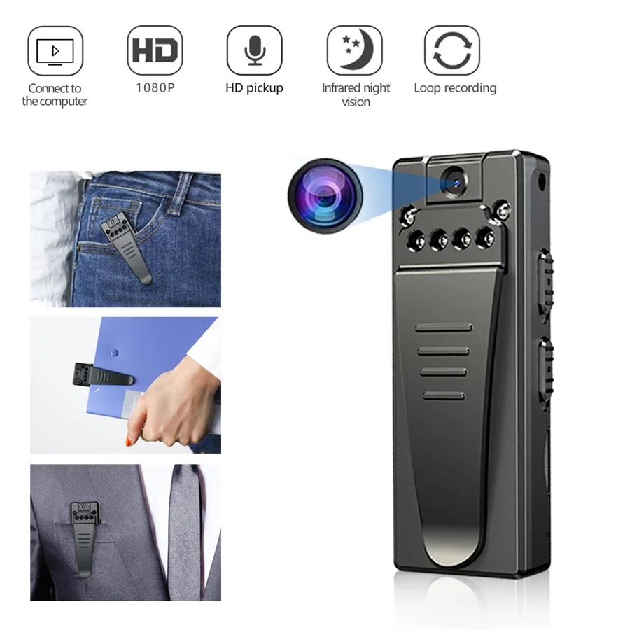 Mini Videocamera Portatile 1080P Videocamere Dvr Videocamere Digitali Registrazione Loop Videoregistratore Pocket Sport Cam