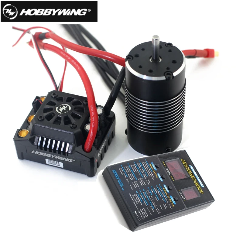 Fatjay Hobbywing Ezrun Max8 & Ezrun 4274 Sistema Di Alimentazione Combo Carta Di Programma Del Led Per 1/8 Di Scala Rc Auto