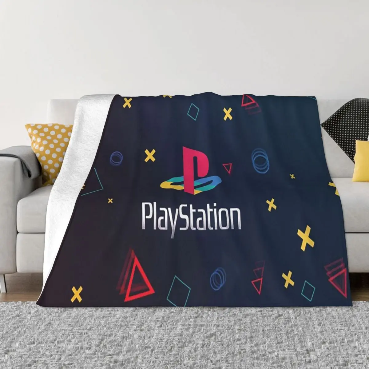 Game Controler Ps Blanket Fleece Print Video Game Portable Super Soft Throw Blankets For Home Car Bedspread