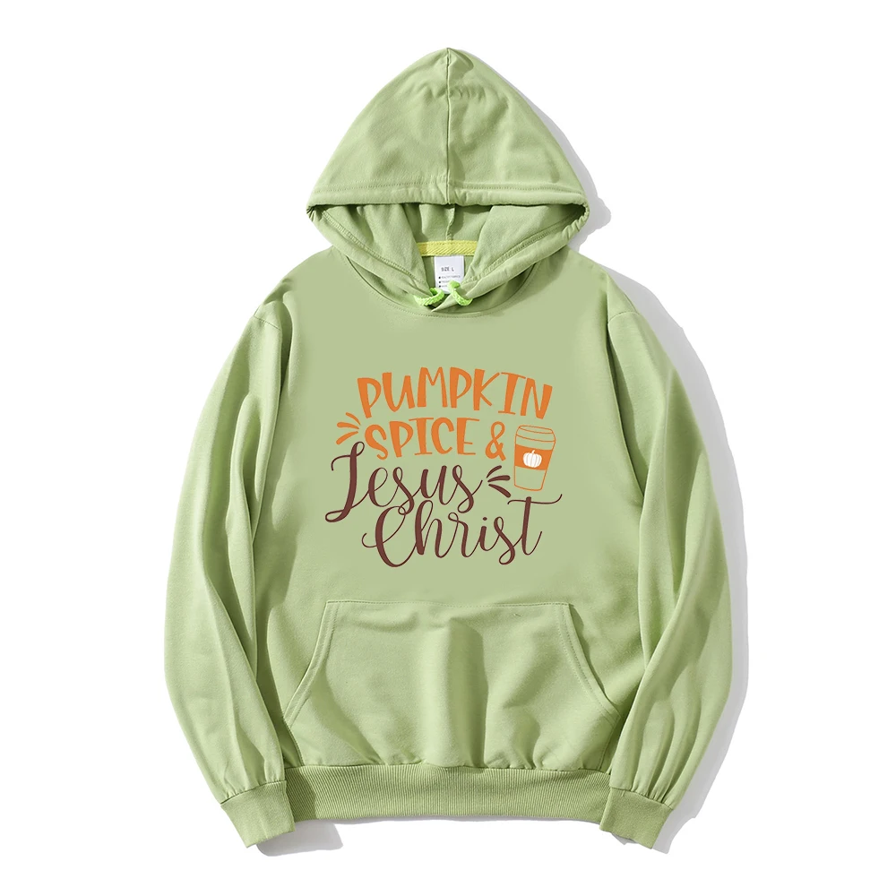 Pumpkin Spice Jesus Christ Felpe Con Cappuccio Donna Autunno Ringraziamento Citazione Felpa Pumpkin Spice Winter Clothes Harajuku
