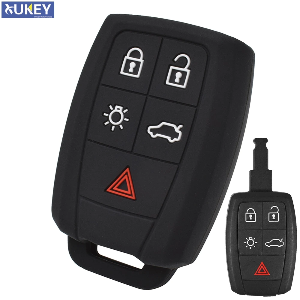 Per Volvo Xc90 C70 S60 D5 V50 S40 C30 Custodia Per Telecomando In Silicone Fob Shell Cover Skin Holder 5 Pulsanti