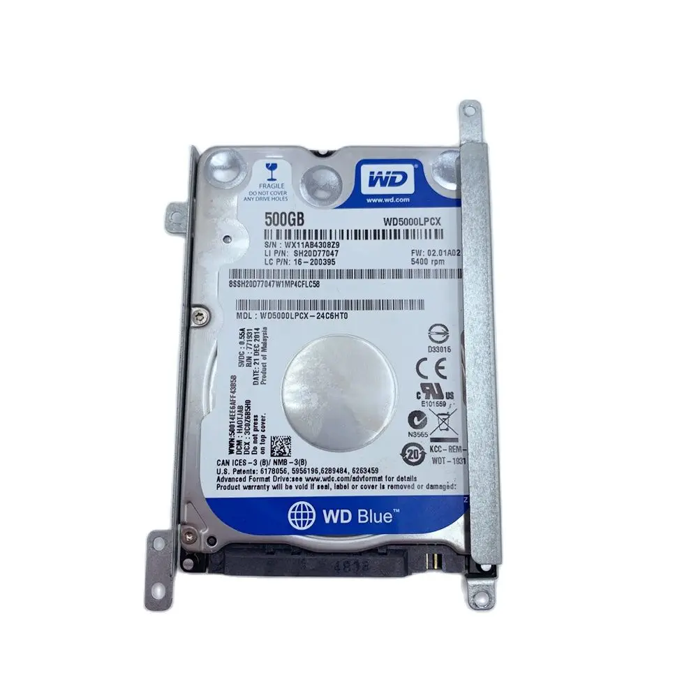 Per Disco Rigido Wd 500Gb 2.5 "Hdd Sata 8-16M 5400-7200Rpm Disco Interno Blu Per Laptop