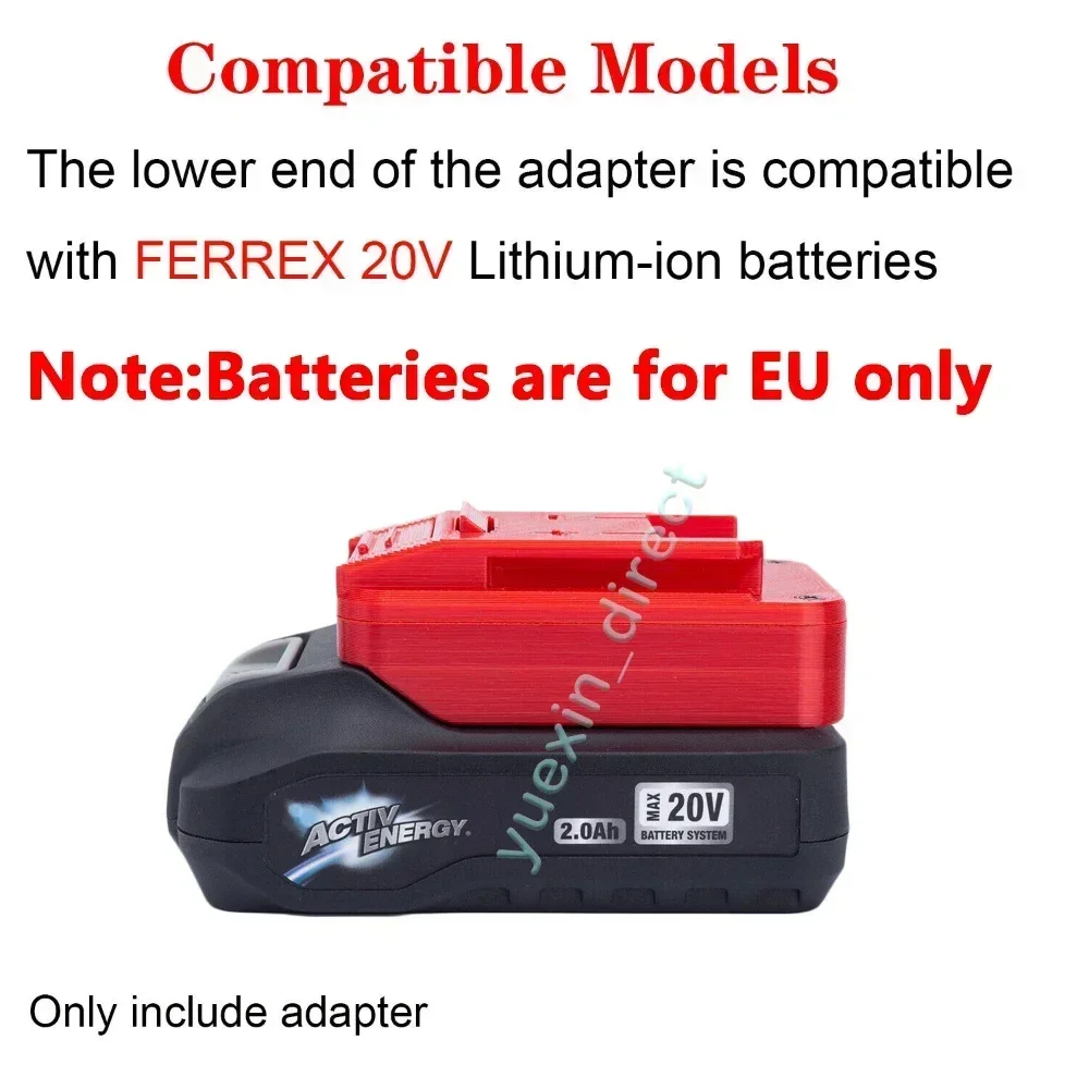 Per Adattatore Batteria Aldi Ferrex Activ Energy 20V A Convertitore Di Utensili Elettrici Ozito 18V (Non Includere Strumenti E Batteria)