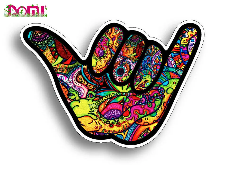 Shaka Hang Loose Graffiti Sticker Tattoo Car Window Bumper Cup Jdm Vehicle Decal Graffiti Shocker Hand Symbol Car Sticker Decal
