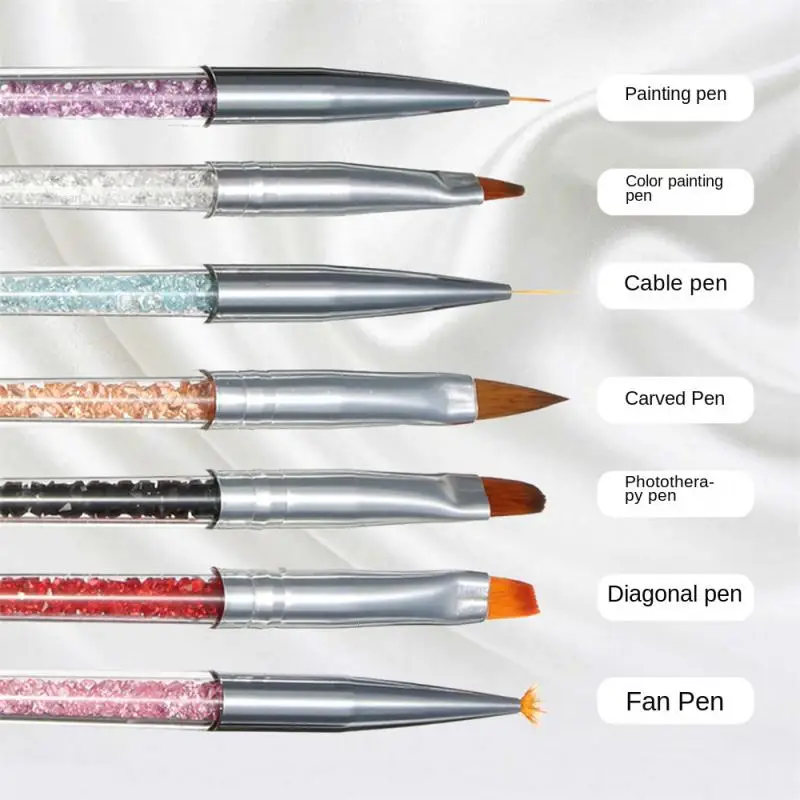 Set Di Pennelli Per Unghie Con Tubo Per Trapano Ad Acqua Linea Di Pittura Penna Per Fiori Fototerapia Colore Halo Dye Set Di Pennelli Per Unghie Strum