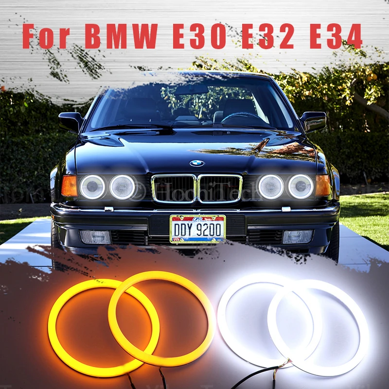 Kit Drl Led Smd Cotton Light Switchback Angel Eye Halo Ring Per Bmw E30 E32 E34