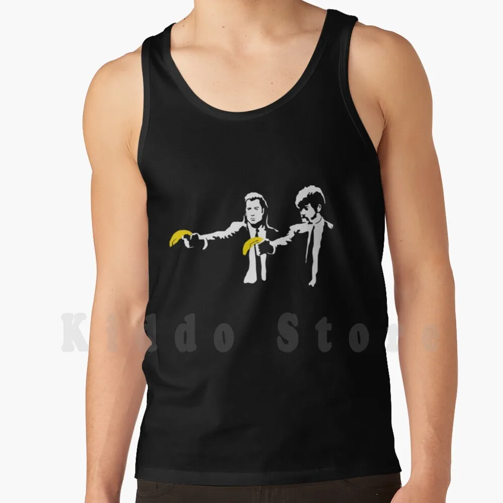 Banksy Pulp Fiction Canotte Canottiera Senza Maniche Dismaland Banksy Pulp Fiction Banane Wp Tarantino Tarantino Graffiti