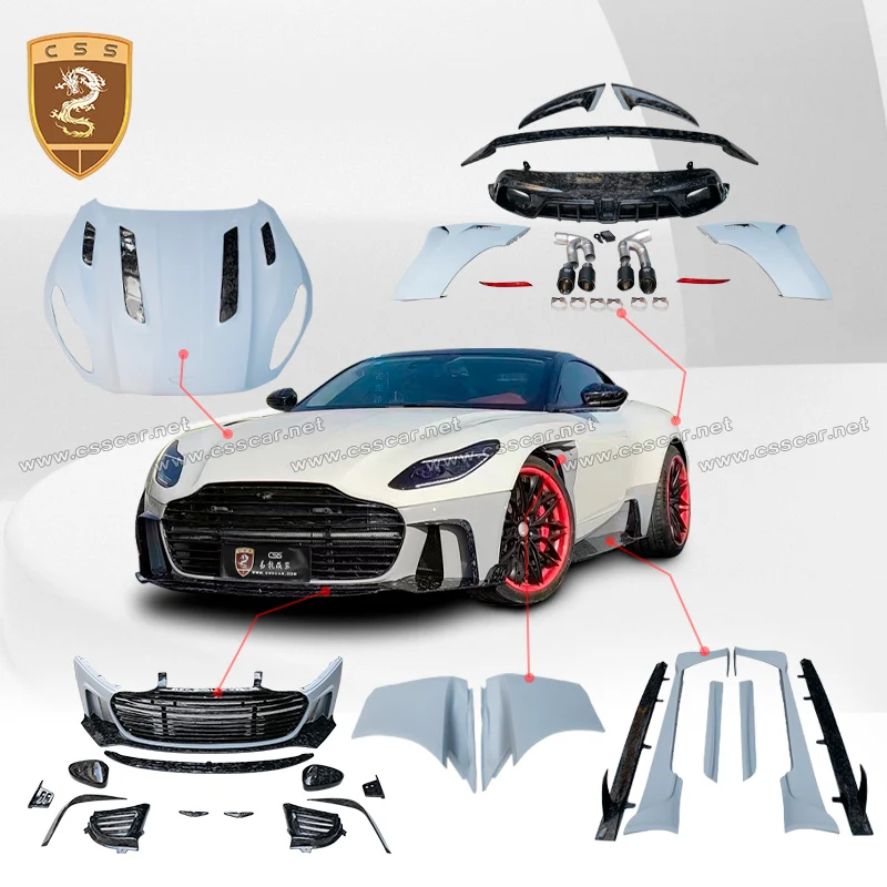 Misura Per Aston Martin Wide Body Kit Per Db11 Auto Tuning Body Kit Auto Modificato Msy Style Set Completo Accessori Auto Spedizione Gratuita
