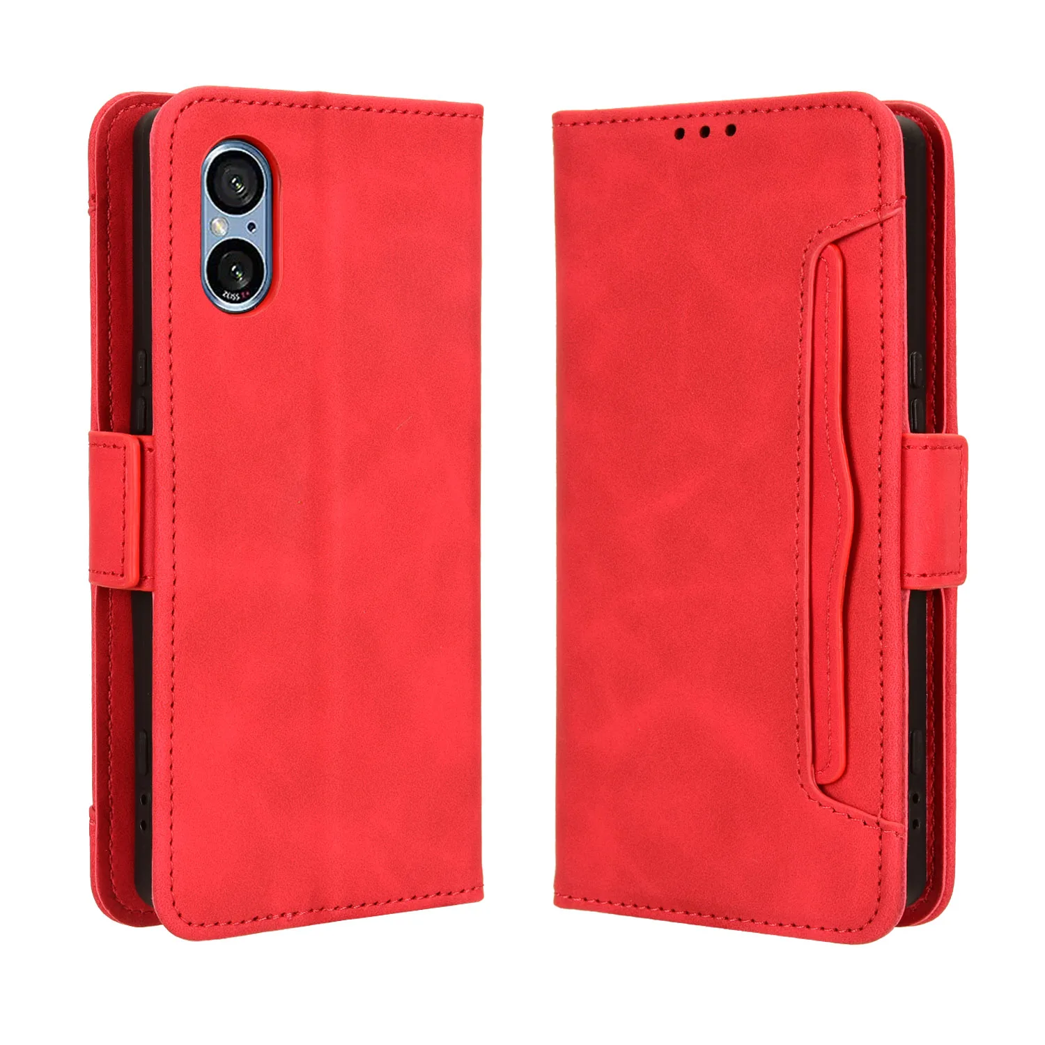 Per Sony Xperia 5 V Custodia A Portafoglio Libro Magnetico Flip Cover Card Photo Holder Luxury Leather Mobile Phone Fundas