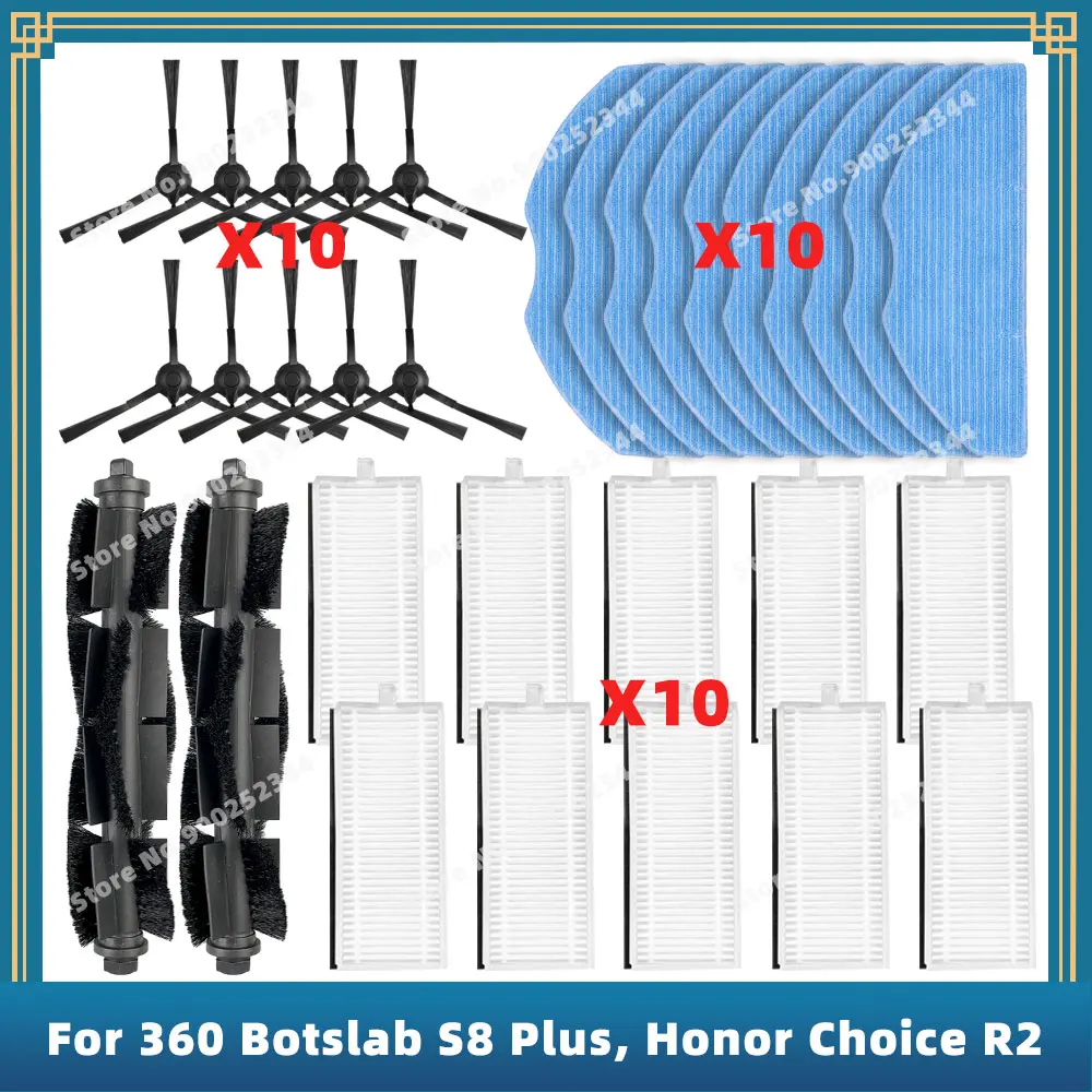 Compatibile Per 360 S8, Botslab S8 Plus, Honor Choice R2, R2 Plus, Polaris Pvcrdc 6002 Parti Di Ricambio Accessori Panno Per Mocio Con Filtro A Spazzo