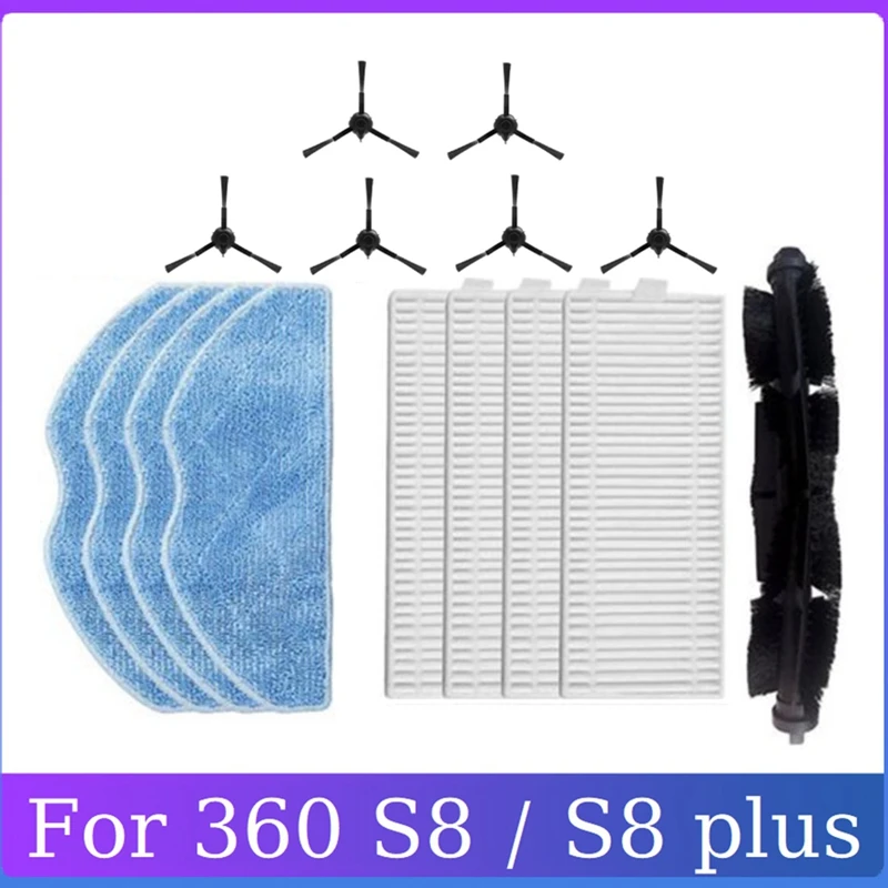 15 Pezzi Aspirapolvere Filtro Hepa Mop Panno Parti Di Ricambio Per 360 S8 / S8 Plus Robotic
