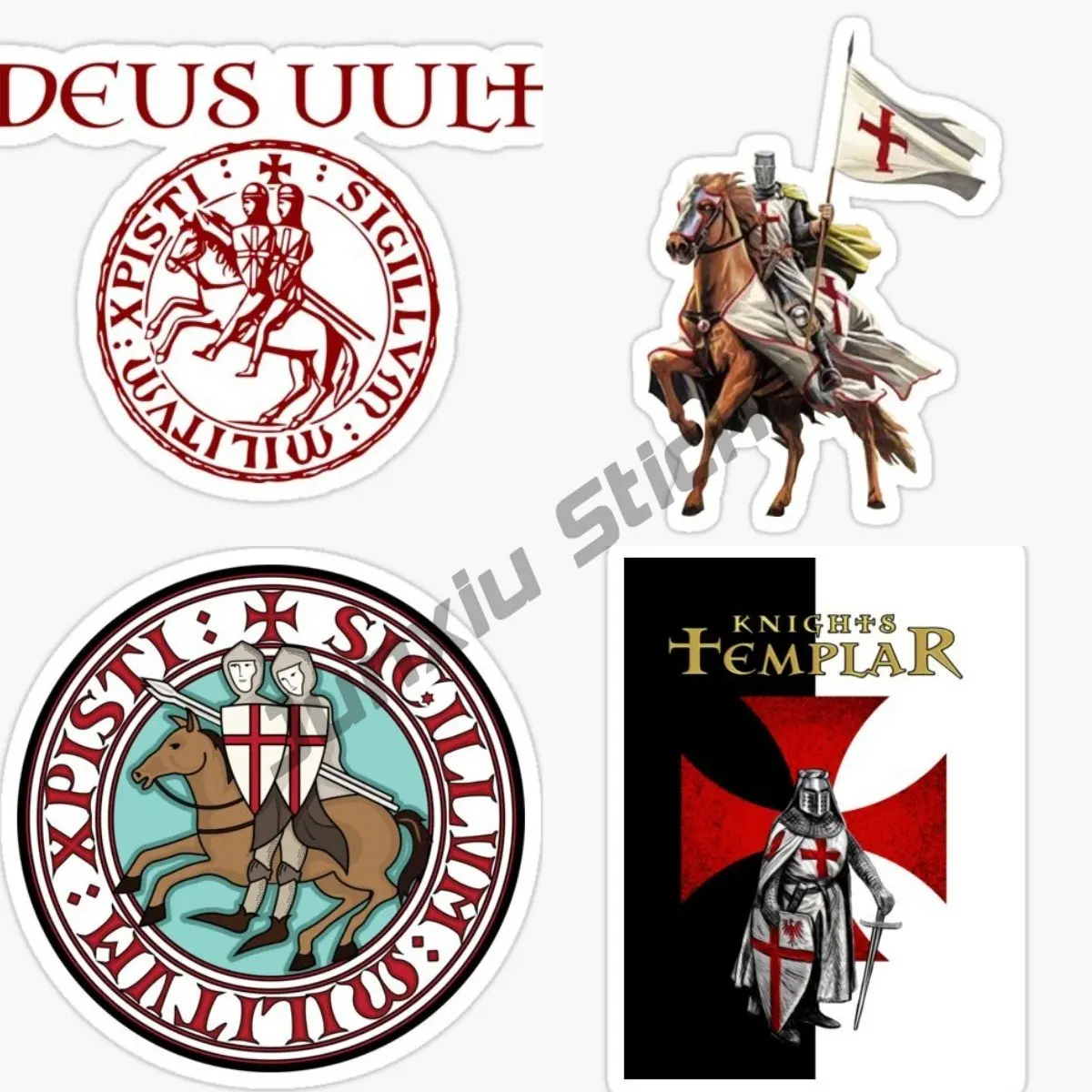 Crusades Knights Templar Stickers Moto Bike Kart Car Moto Motor Cross Decal Racing Helmet Decor