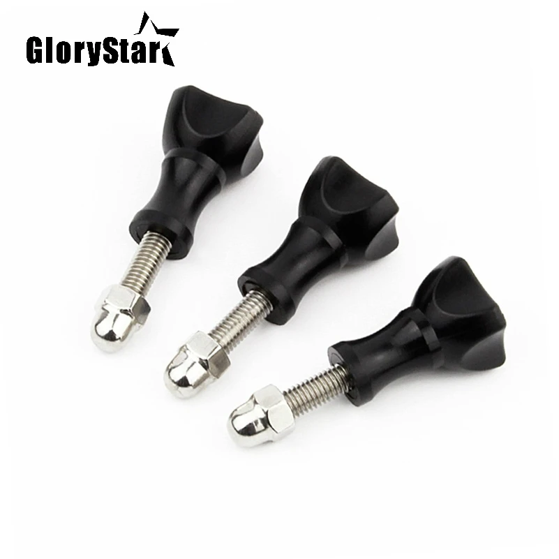 3 Pz/Set Di Plastica Breve Pollice Manopola Viti Con Dado Per Gopro Eroe 9 8 7 6/5/4/3 + Sjcam Xiaomi Yi Osmo Azione Camara Accessori
