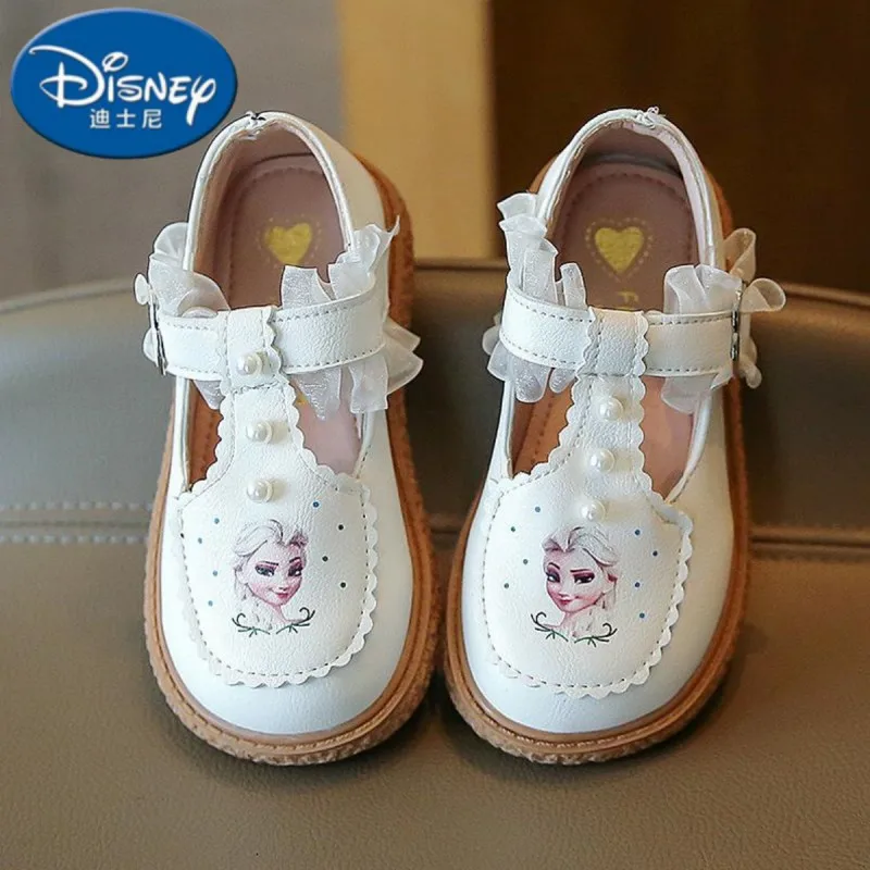 Disney Elsa Princess Shoes 2023 New Kids Scarpe Casual Fashion Snow White Bean Shoes Scarpe Sportive Per Ragazze Sandali Congelati Taglia 24-35