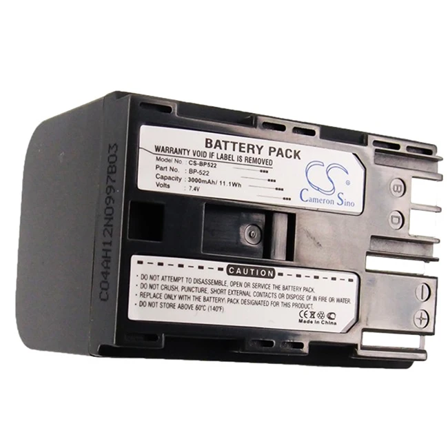 Cs 3000Mah Batteria Per Canon Mv430Imc Mv450I Mv500 Mv500I Mv530I Mv550I Mv600 Mv600I Mv630I Mv650I Mv700 Mv700I Mv730I