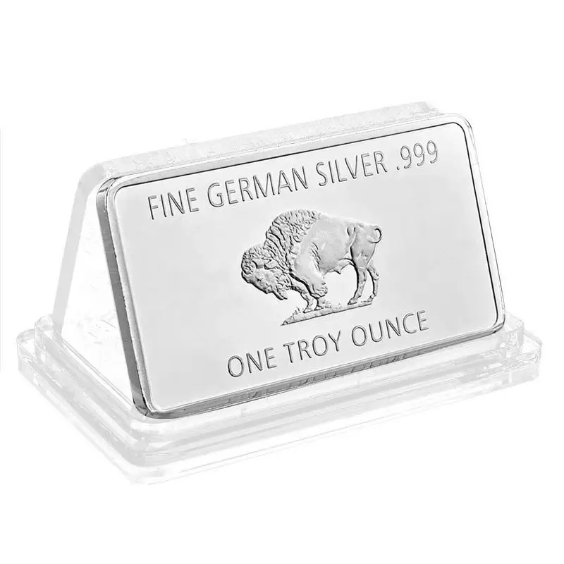 Commercio All'Ingrosso Di Menta Tedesca 1 Oncia Troy Buffalo German Silver Bullion Bar Replica Collezione Di Monete Per Regali Aziendali