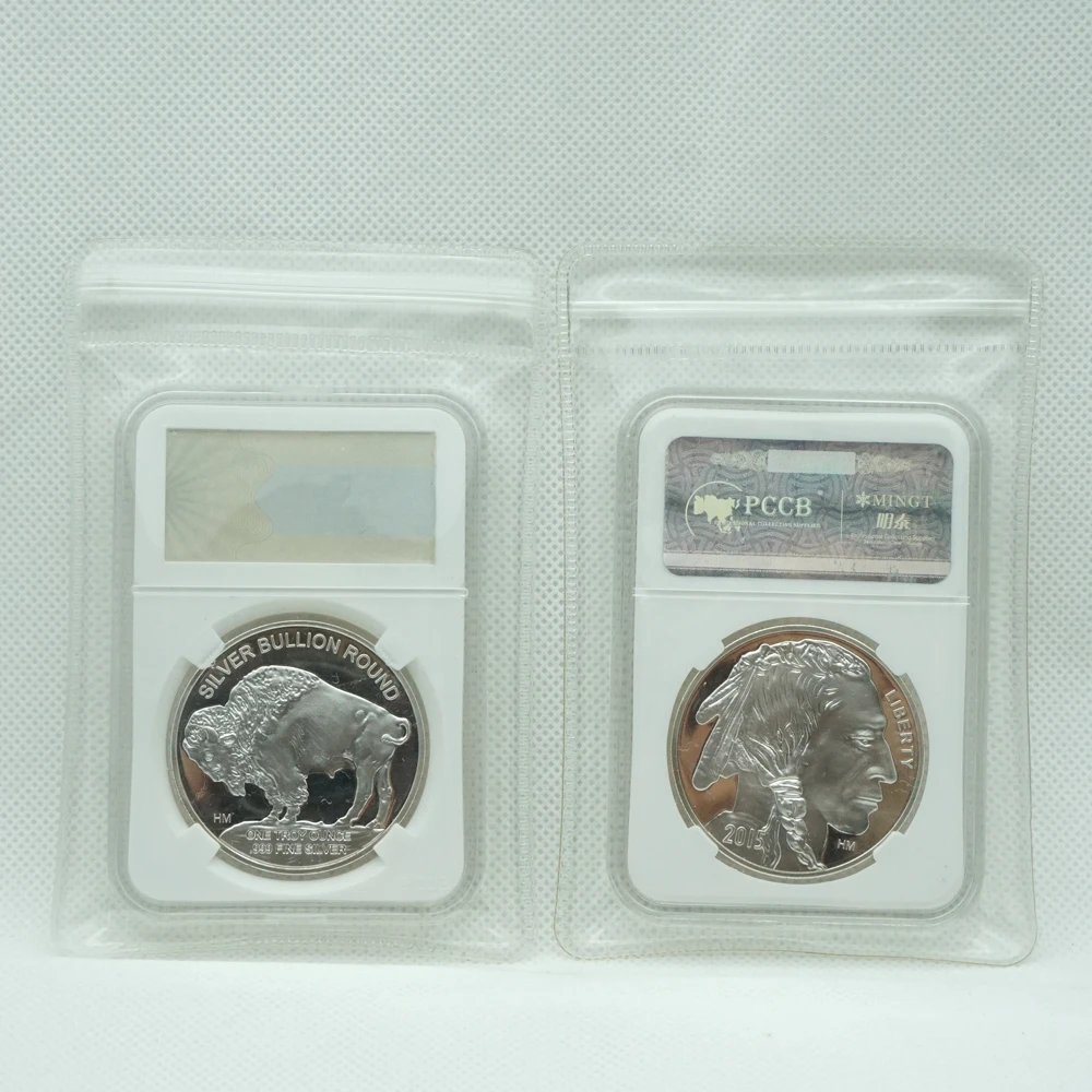 America 2015 Indian Buffalo Metal Coin Bu 1 Oz .999 Placcato Argento Rotondo Usa Fatto Monete Americane Drop Shipping