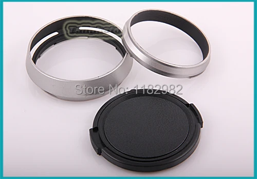 3Ni1 Paraluce-Anello Adattatore + Lente Per Fujifilm Fuji Finepix X100 Argento