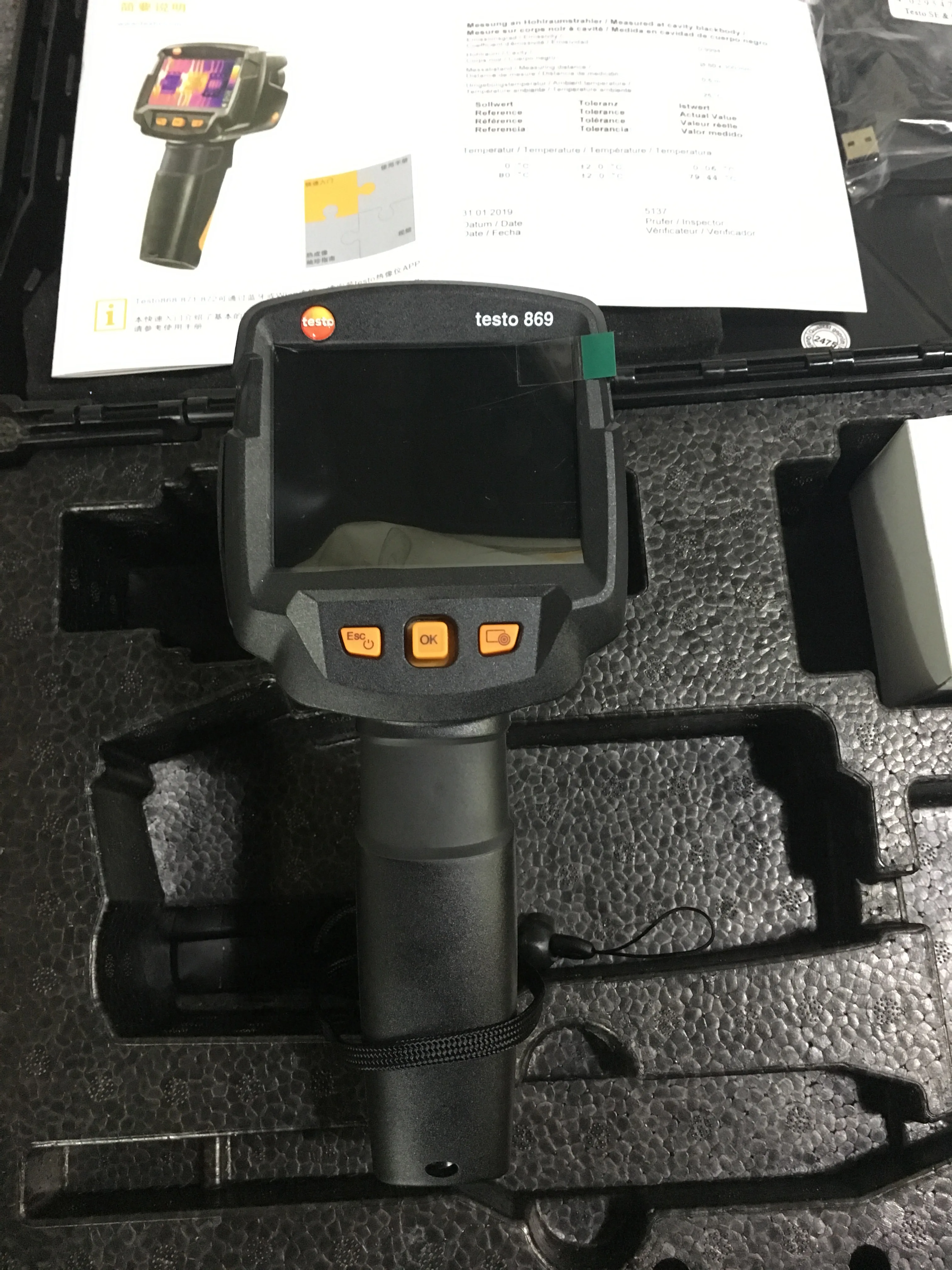Testo 869 Economic Infrared Thermal Imaging Cameras 0560 8690 11 (160 X 120 Pixels) For Heating System Pipeline Leakage