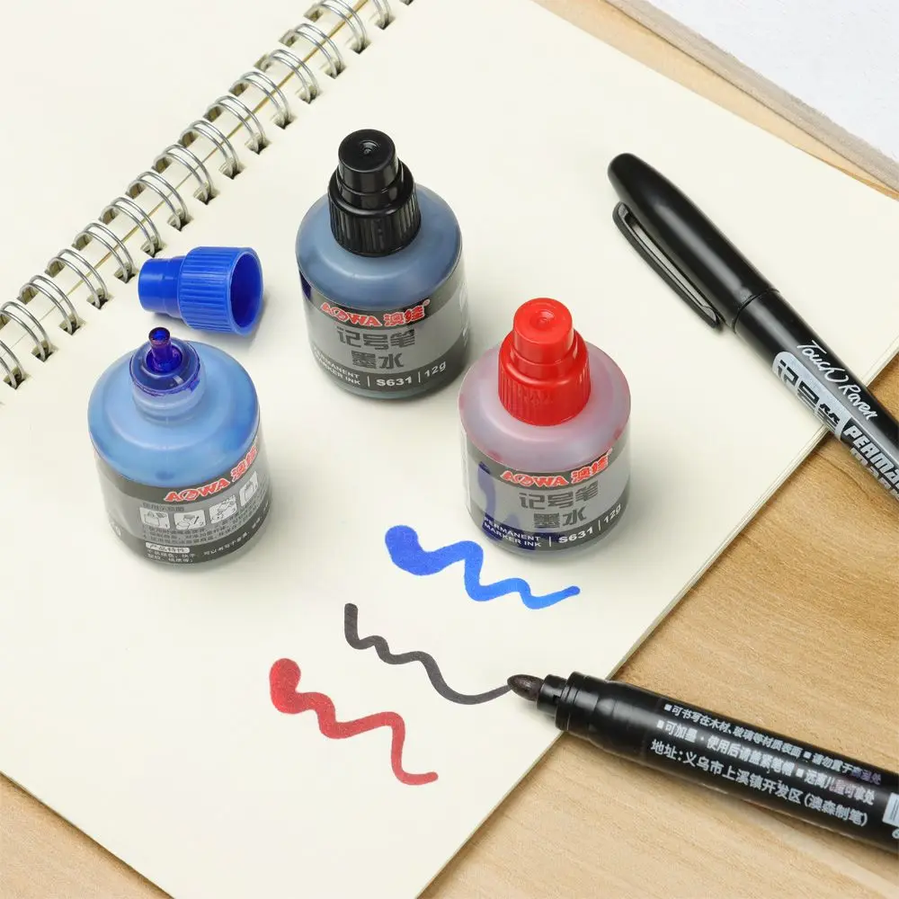 Forniture Di Cancelleria Da 12Ml Istantaneamente Dry Marker Pen Refill Ink Graffiti Paint Oil Ink Marker Ink