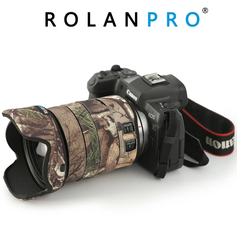 Rolanpro Lens Camouflage Coat Rain Cover Per Canon Rf 24-105Mm F4L Is Usm Custodia Per Pistole Custodia Per Lenti Abbigliamento