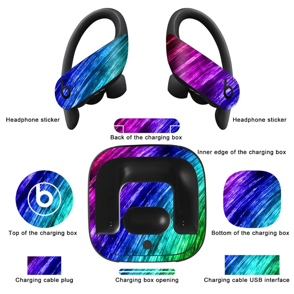 Ycsticker Skin Protector Sticker Per Beats Powerbeats Pro Wireless Bluetooth Headset Film