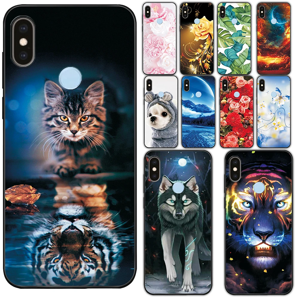 Per Xiaomi Mi A2 Lite Custodia Morbida In Silicone Per Redmi 6 Pro Animal Style Phone Capa Per Xiaomi Mi A2 Lite Custodia Protettiva In Tpu