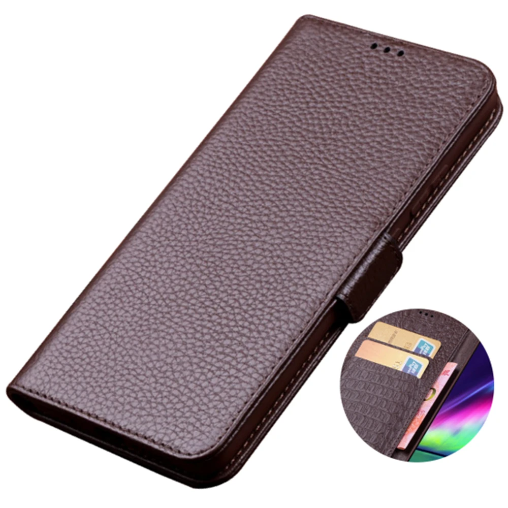 Custodia A Portafoglio In Vera Pelle Con Clip Magnetica Per Sony Xperia 10 Ii/Sony Xperia 5 Ii/Sony Xperia 1 Ii