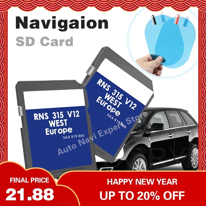 Rns315 West Europe Sat Nav Navigation Map Version Western Sd Card Per Bosch Con Flim Antiappannamento Gratuito