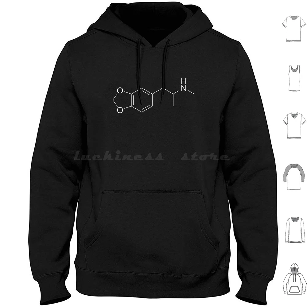 Mdma Felpa Con Cappuccio In Cotone Manica Lunga Estacy Mdma Molly E Bomb Rave