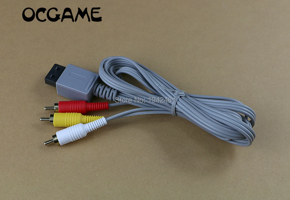 1 Pz Nuovo Cavo Audio Per Nintendo Wii Game 1.8M Video Av Composite 3-Rca Cable Console