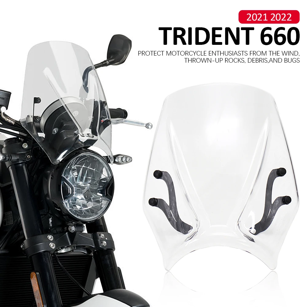 2021 2022 Moto Nuovo Parabrezza Parabrezza Deflettore Vento Per Trident Trident 660 Accessori Per Trident 660