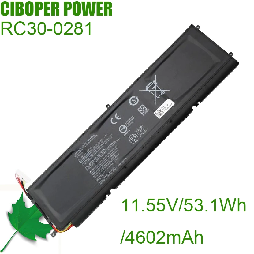 Batteria Per Laptop Cp Rc30-0281 11.55V 53.1Wh Per Blade Stealth 13 2018 2019 Gtx 1650 Max-Q Rz09-03102E52-R3U1 Rz09-02812E71