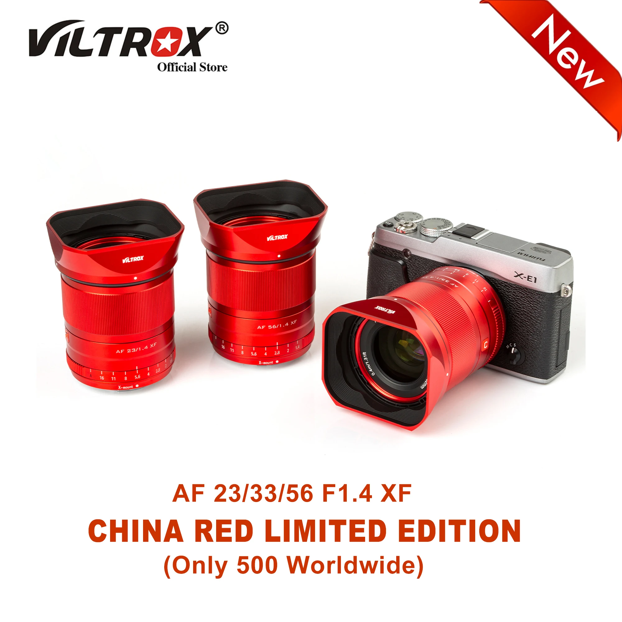 Global Limited Edition Red Viltrox 23Mm 33Mm 56Mm F1.4 Xf Obiettivo Con Messa A Fuoco Automatica Per Obiettivi Fujifilm Fuji X Mount