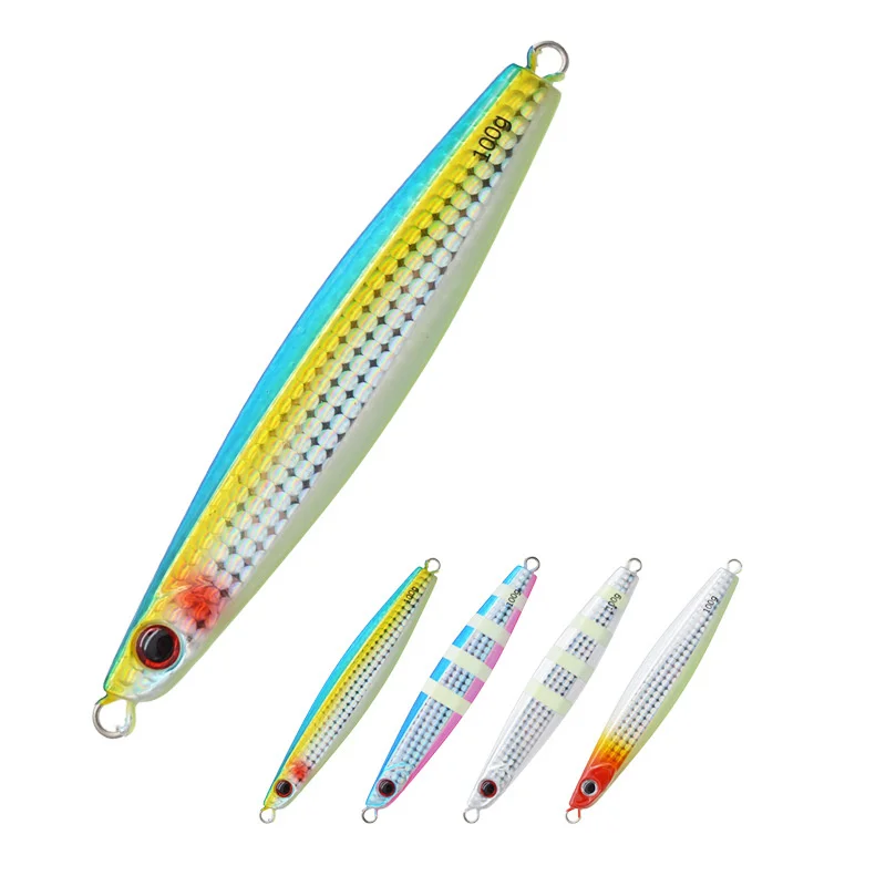 Sliced Fish 100G  Metal Jigging Bionic Lure Artificial Bait Falling Cutting Water Japanese Bronzing Paper Luminous Fish Bait