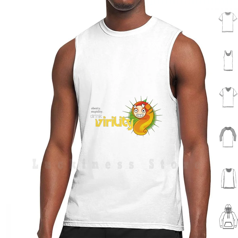 Irritazione. Americano. Drink Virility. Canottiere Gilet 100% Cotone Dmc