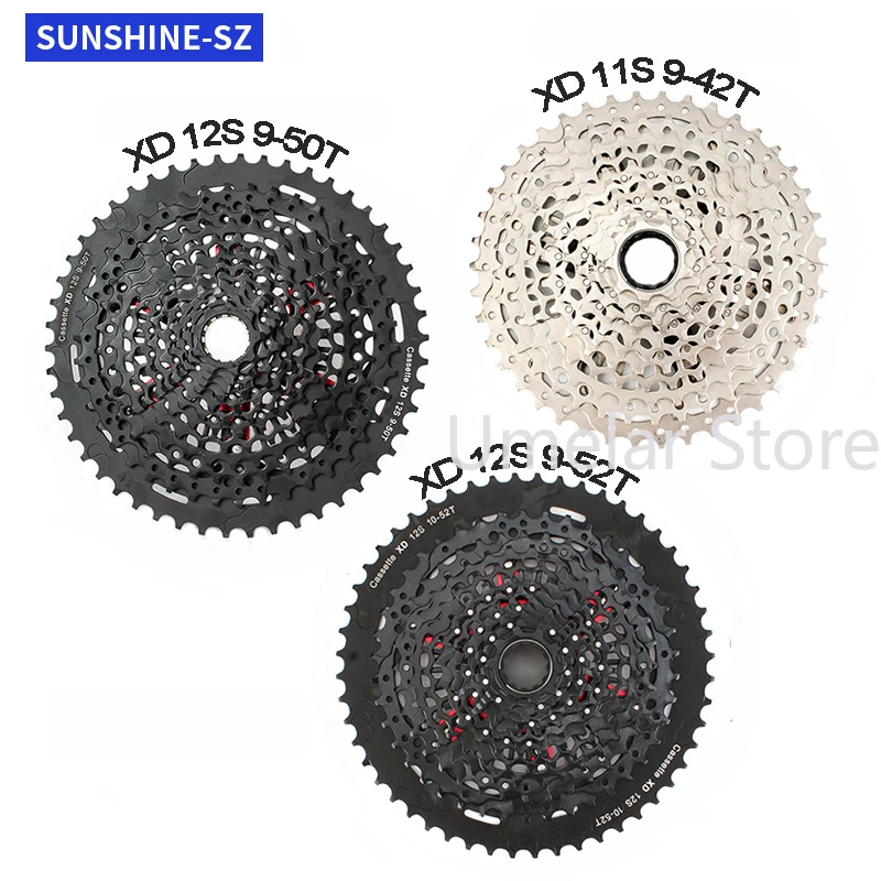 Sunshine 11 12 Speed Xd Cassette K7 12V Mtb Cassette 11V Ruota Libera Bici Volano Bicicletta Pignone Per Deore Sram Gx Eagle 12
