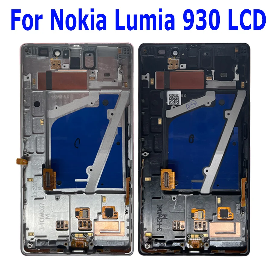 Display Lcd Da 5.0 "Per Nokia Lumia 930 Lcd Touch Screen Digitizer Assembly Sostituzione Con Cornice Per Nokia 930 Lcd