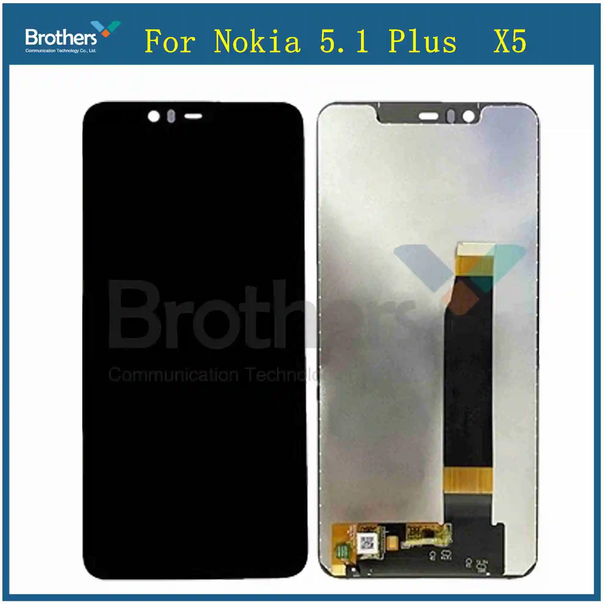 Per Nokia 5.1 Plus X5 Display Lcd Per Nokia 5.1 Plus Lcd Assembly Touch Screen Digitizer Test Della Parte Di Ricambio
