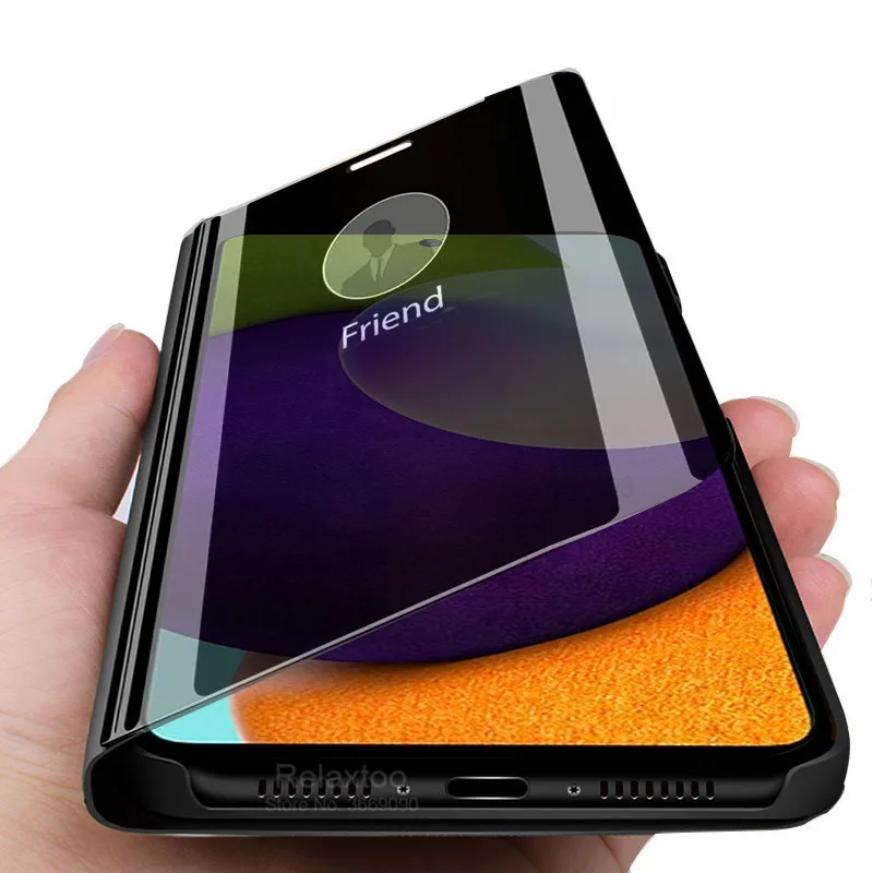 Samsun A52 A 52 Custodia 4G Per Samsung Galaxy A52 5G Smart Mirror Flip Phone Cover Smart Mirror Flip Phone Cover