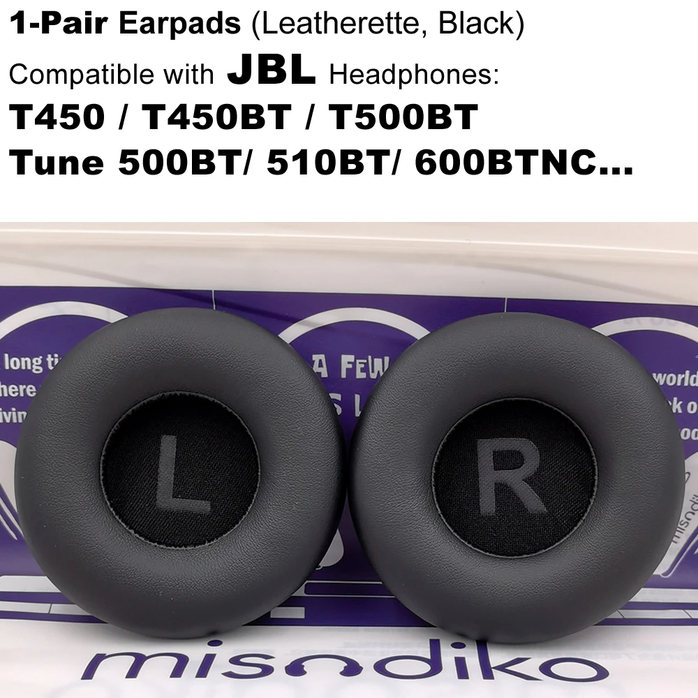 Misodiko Cuscinetti Auricolari Round-70Mm Di Ricambio Per Jbl T450Bt T500Bt, Sintonizza Le Cuffie 500Bt/ 510Bt/ 600Btnc