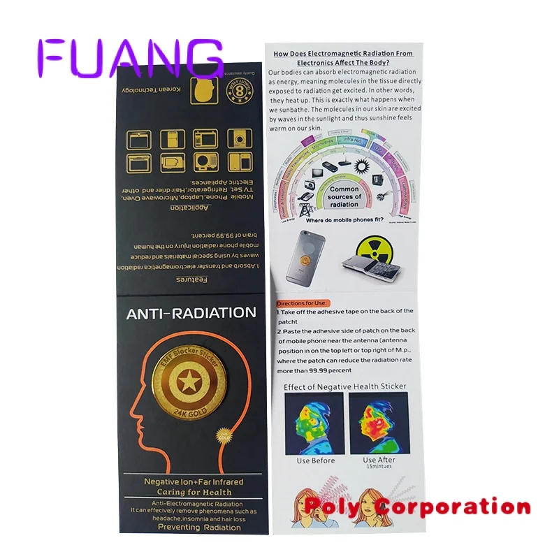 Captain Pattern 5G Blocker Protection Emf 24K Gold Shungite Sticker Onde Elettromagnetiche Wifi Radiation Anti Radiation Sticker