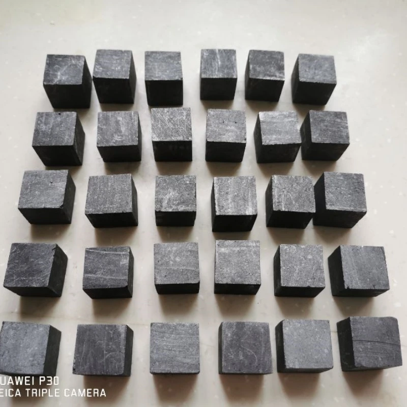 Cubo Di Pietra Di Shungite 23-25Mm Protezione Emf Crystal Healing Black Rock Cleansing
