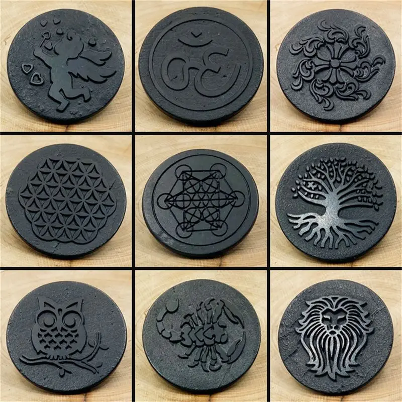 Shungite Emf Protection Cellulare Sticke Shungite Piastre Per Telefoni Cellulari Adesivi Anti-Radiazioni