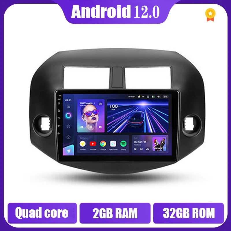 Android 12.0 Autoradio Unità Principale Audio Lettori Multimediali Wifi 2Din Navigazione Gps Per Toyota Rav4 2005-2013 Autoradio Stereo