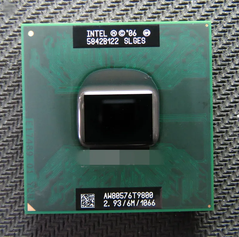 Intel Core 2 Duo T9800 Slges Cpu Laptop Processor 2.9 Ghz Dual Core Dual Thread 6M 35W Socket P Gm45 Pm45