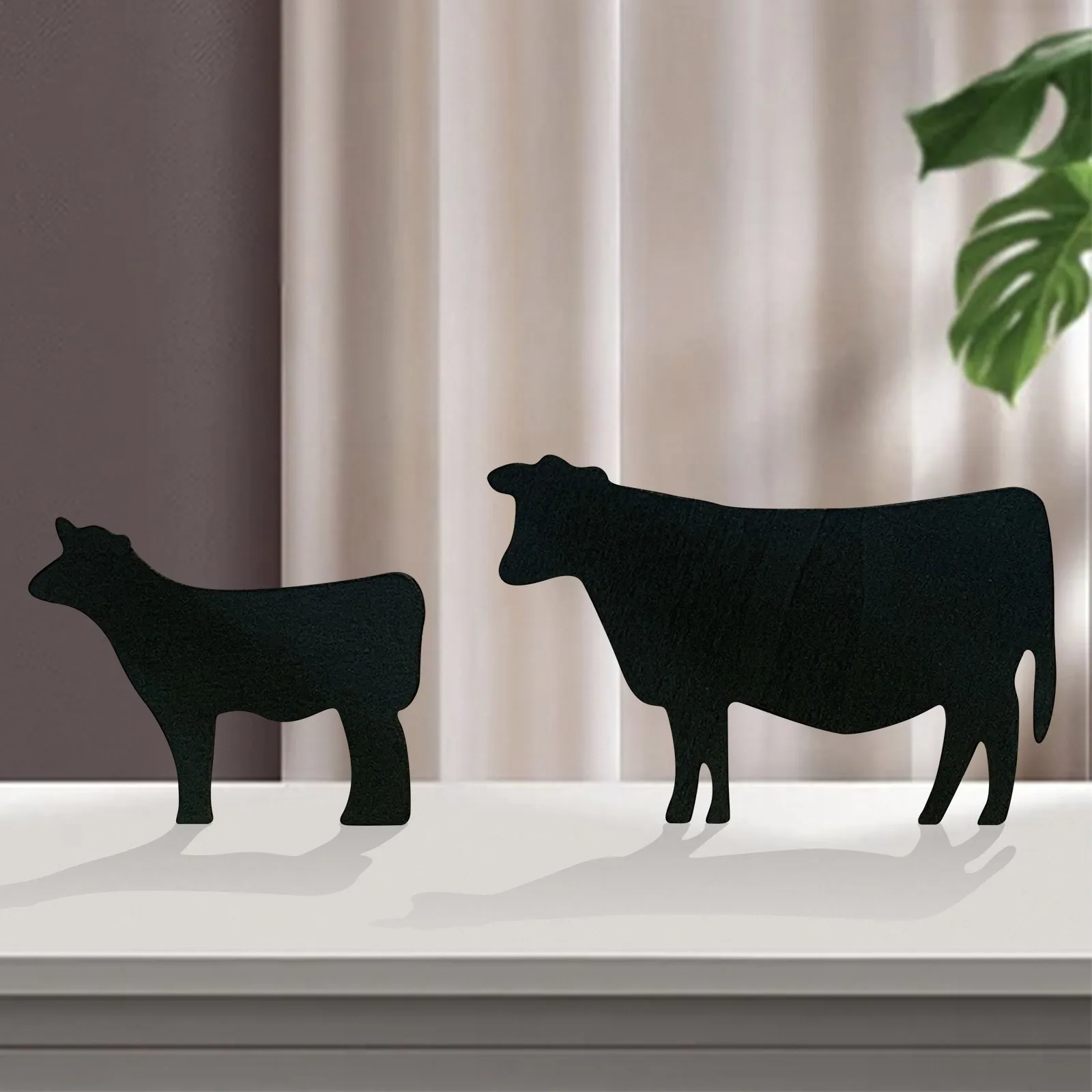 Fun Farmhouse American Farm Yak Desktop Ornaments Set Home Creative Artigianato In Legno Decorazioni Yak Gift Decoration Fancy Ornament
