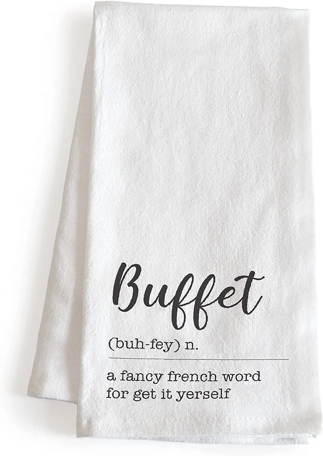 Buffet A Fancy French Word 18X24 Pollici Asciugamano Da Cucina Divertente Con Detti, Asciugamano Da Cucina Divertente, Divertente Dire Asciugamano Da 